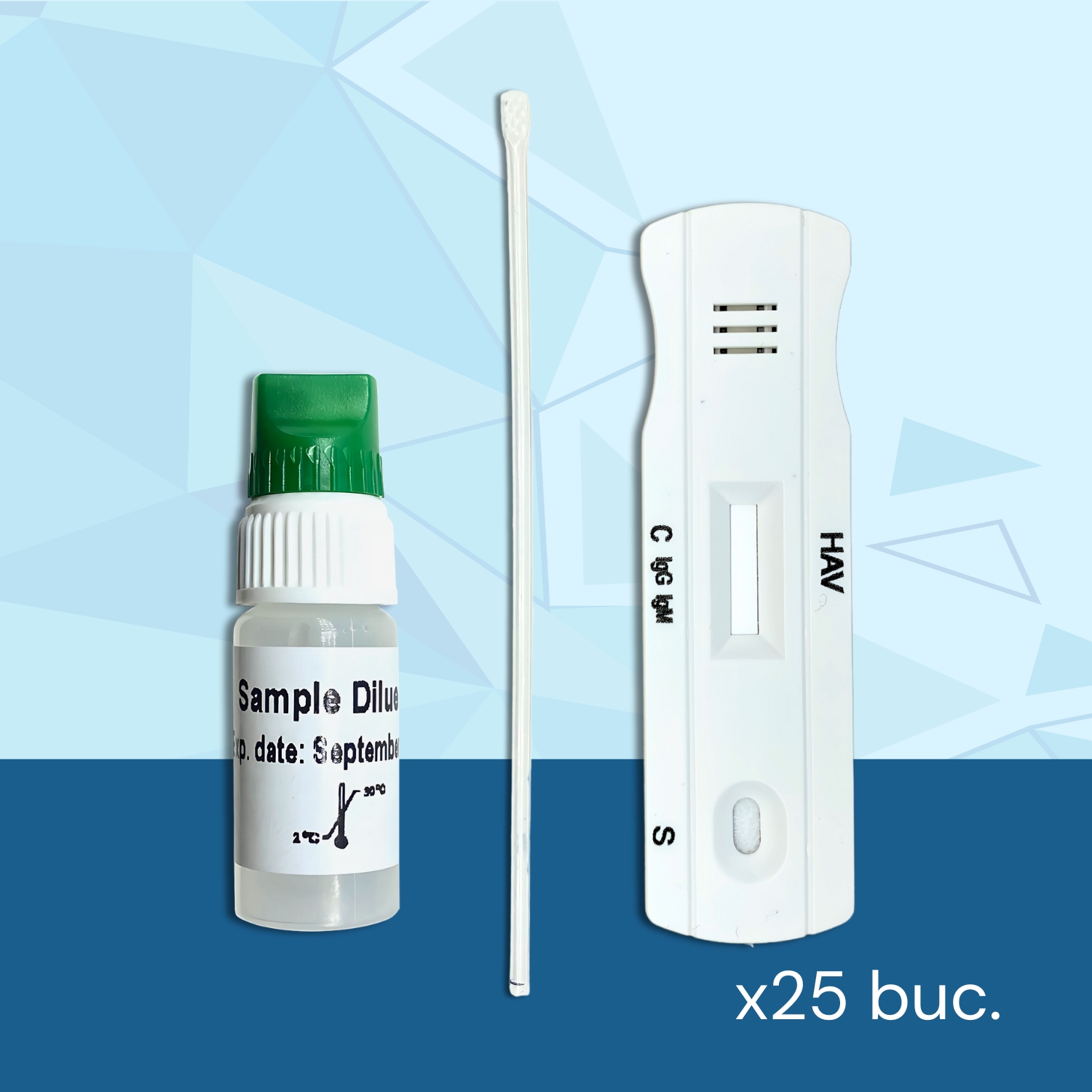 Test rapid Hepatita A (HAV), kit 25 de teste