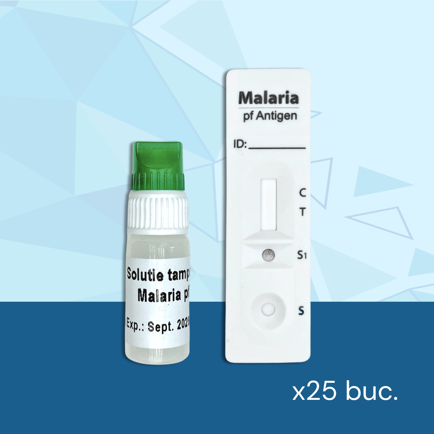 Test rapid Malaria, kit 25 de teste