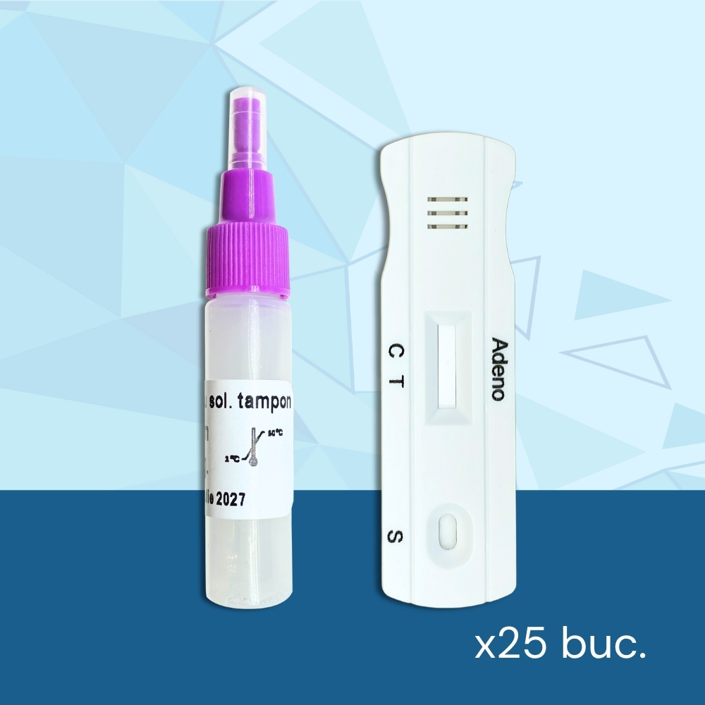 Test rapid combo rotavirus + adenovirus, 25 teste