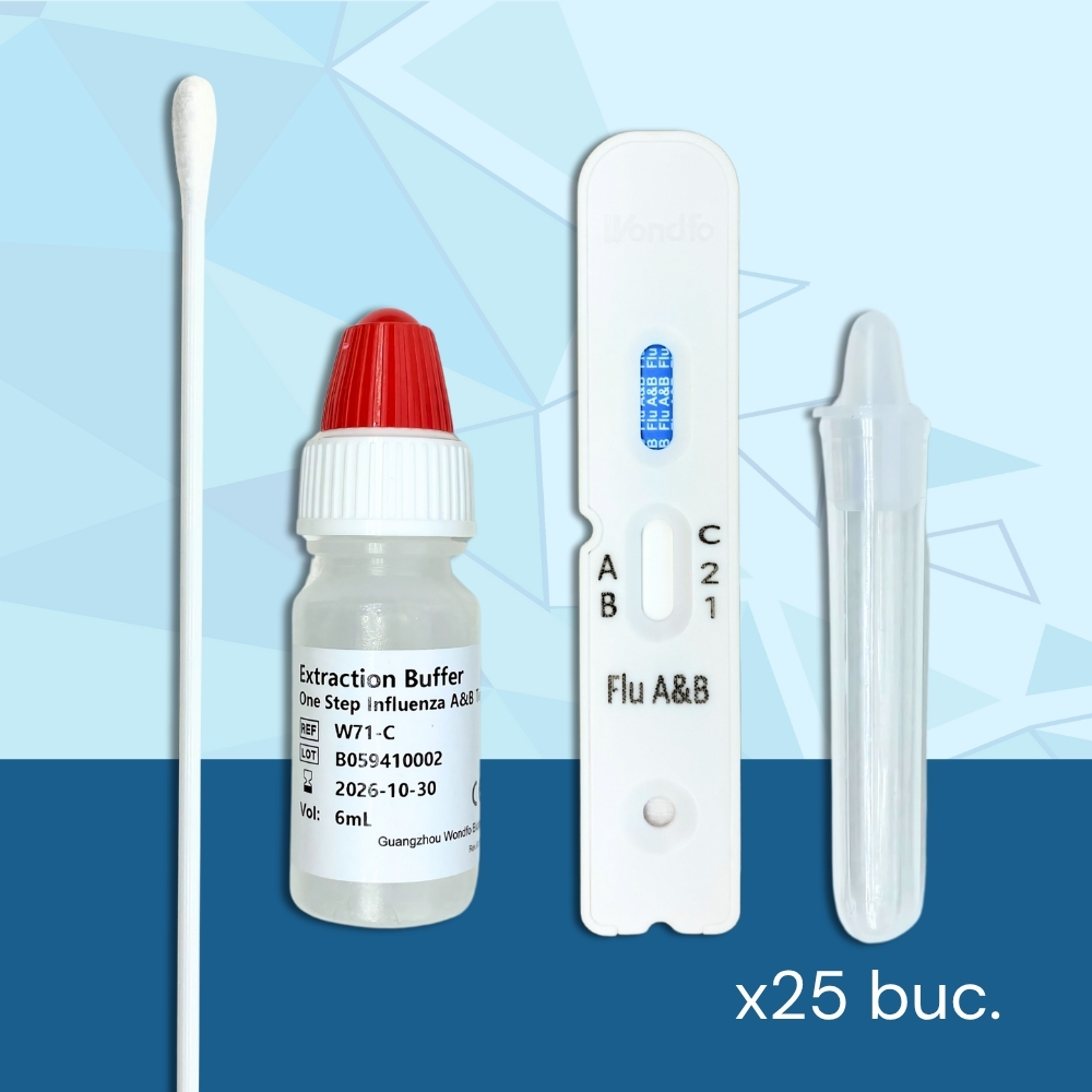 Test rapid Gripa A + B, 25 teste