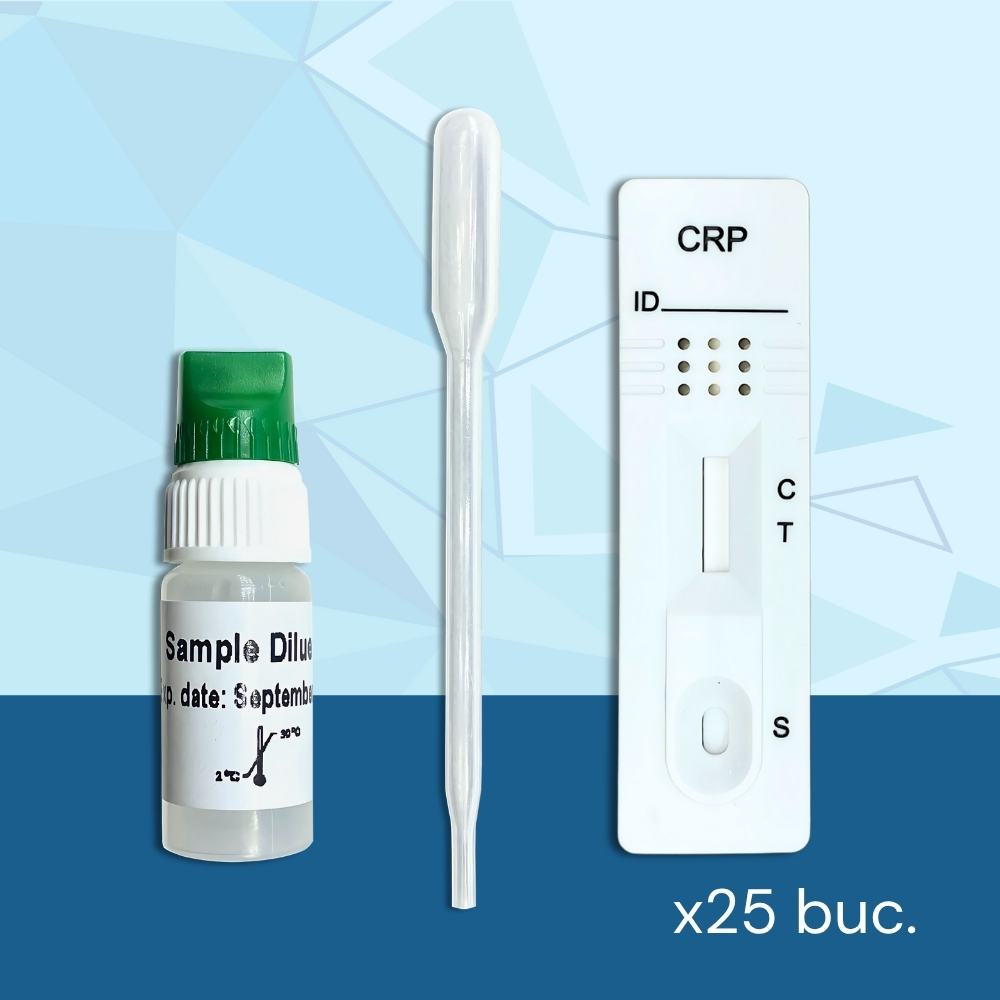 Test rapid proteina C reactivă, 25 teste